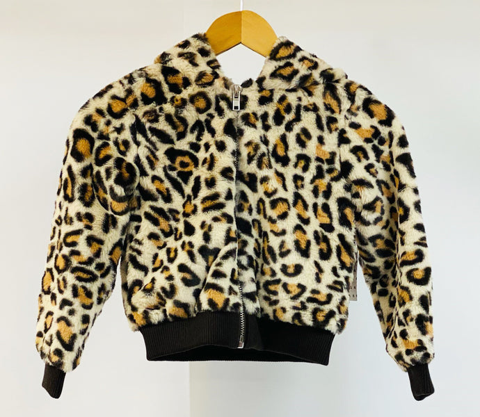 Girls Leopard Furry Jacket Item #197